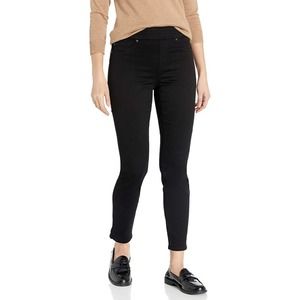 Tribal Dream Jean Pull on Skinny Ankle Jegging Jeans Black 6